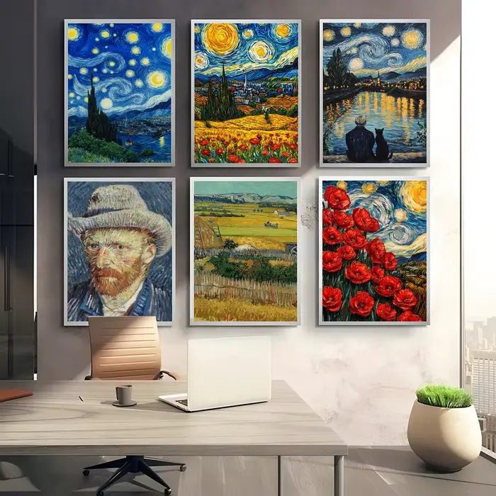 Vincent Willem van Gogh peinture calligraphie toile affiche: sans plis imperméable Durable tous les espaces décoration murale