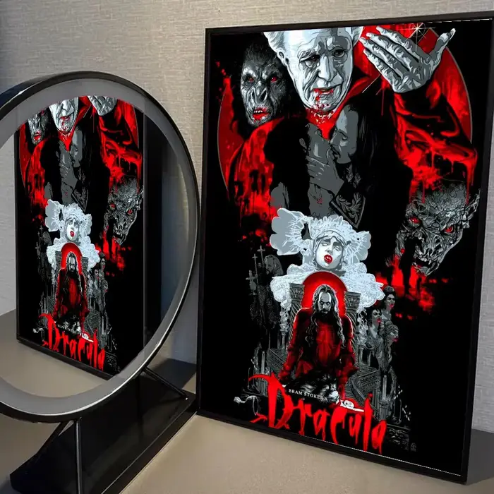 Affiche Vintage du film Vampire d'horreur classique Dracula 1992, autocollant d'art auto-adhésif en