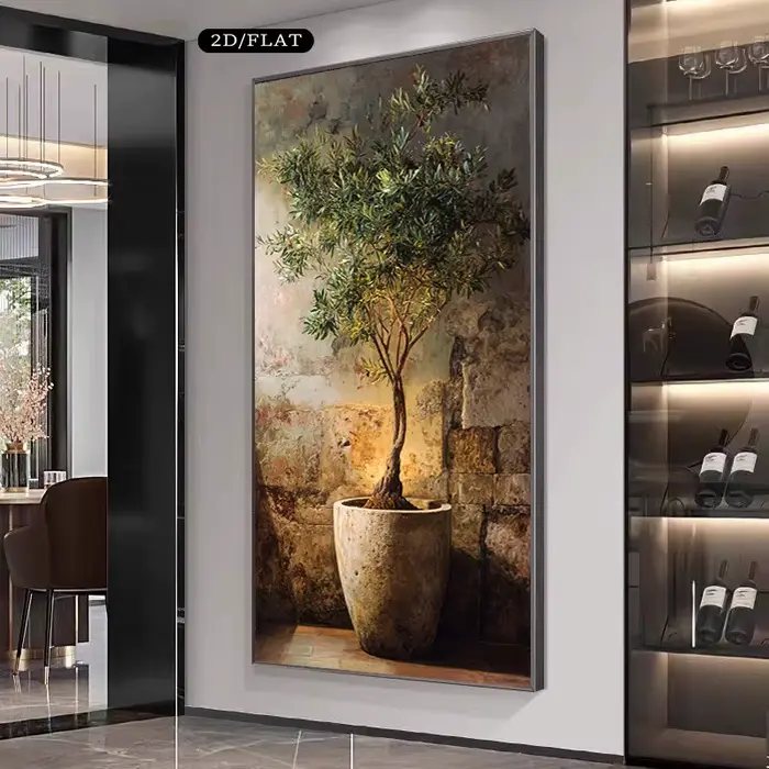 Peinture sur toile d'olivier extra large - Art