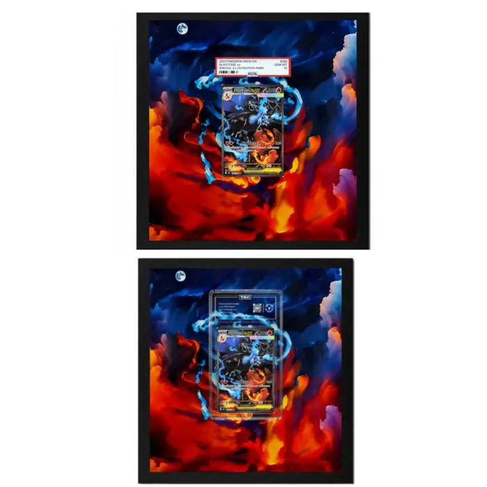 Cadre d'affichage magnétique Mega Charizard pour cartes TCG PSA TAG