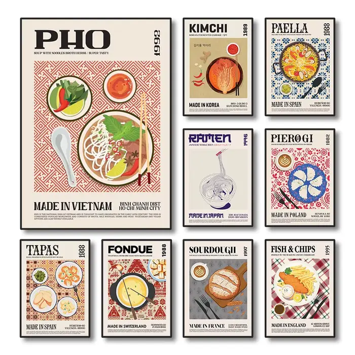 Peinture sur toile de cuisine délicieuse