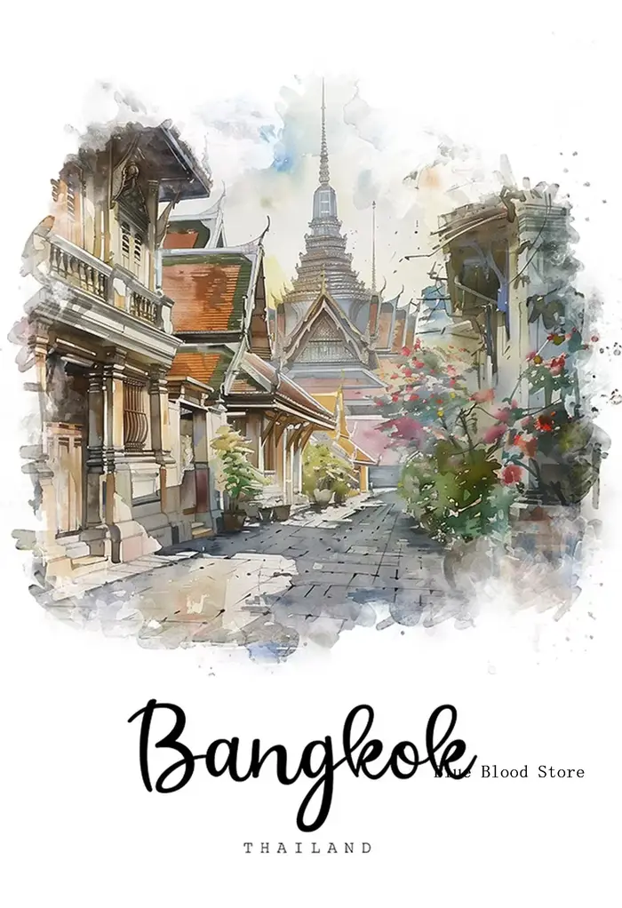 Affiche de voyage de paysage de ville, Barcelone, Boston, londres, Paris, peinture sur toile, image 