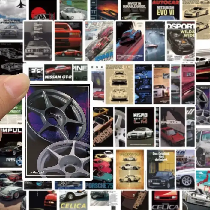 10/30/50pcs Rétro JDM Rénovation Voiture De Course Affiche Autocollants Cool Graffiti Autocollant BRICOLAGE Téléphone