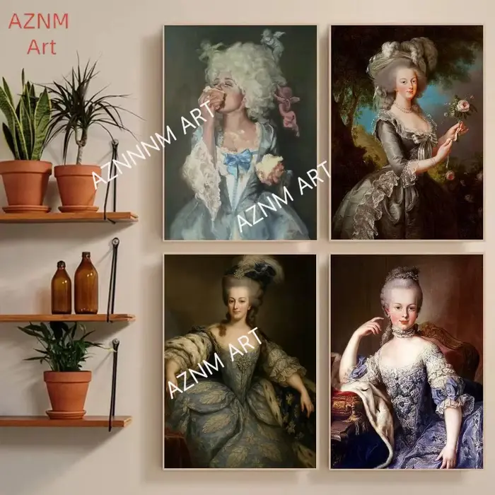 Affiche de peinture à l'huile Marie Antoinette