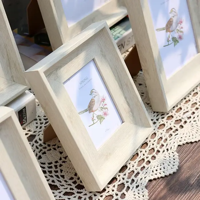 Cadre photo simple pour document en bois