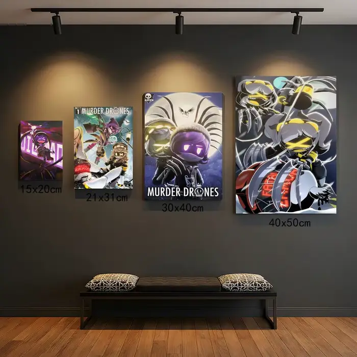 Affiche M-Murder Drones en PP de qualité supérieure, autocollant mural, à décoller et à coller, impression HD, décoration intérieure imperméable