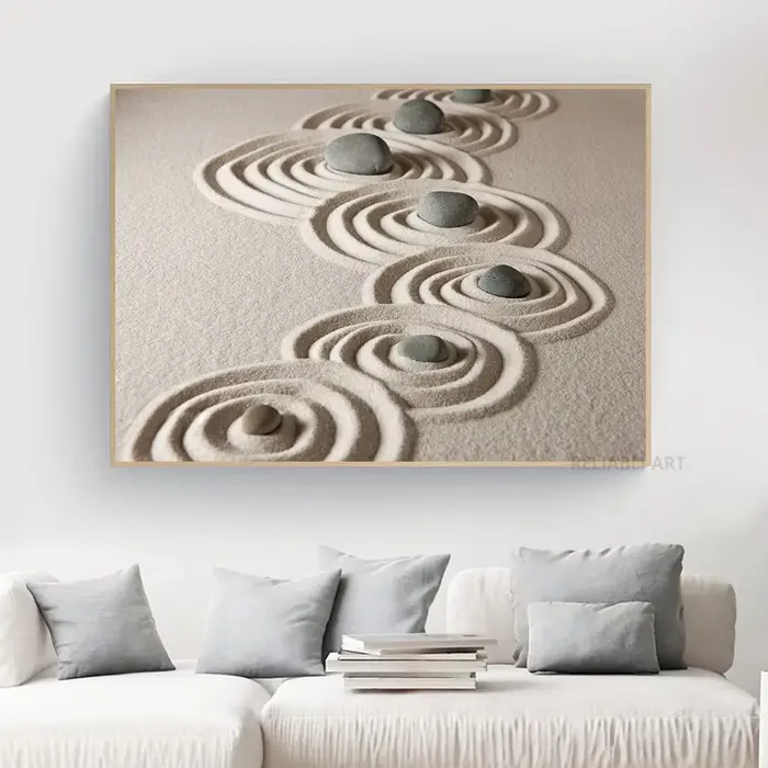 Peinture sur toile de jardin du Vermont traditionnel, affiches et impressions de sable de pierre de