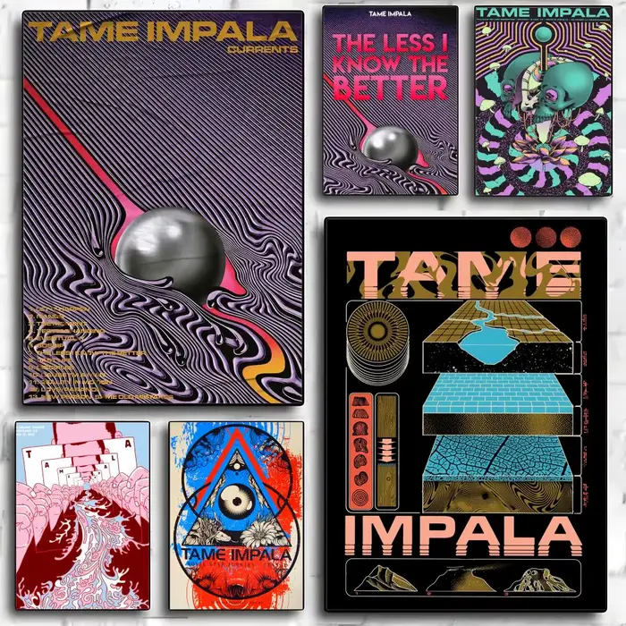 Affiche T-tame Impala, autocollant mural moderne en papier PP