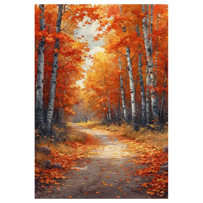 Kit de points de croix de paysage d'automne, bricolage 11CT/14CT, broderie de fil écologique en coto