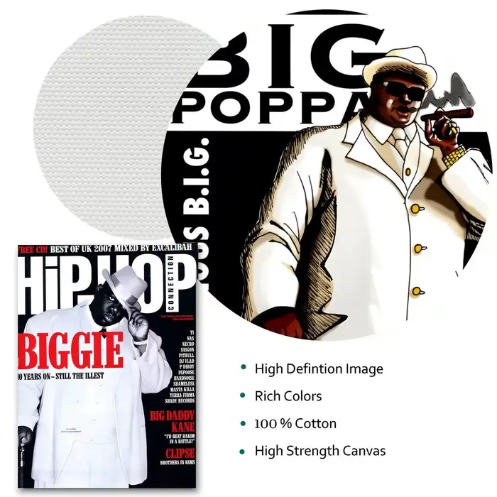 Biggie Smalls Le N-Notorious B.l.G. Peinture calligraphie HD toile affiche sans plis étanche tous les espaces décoration murale
