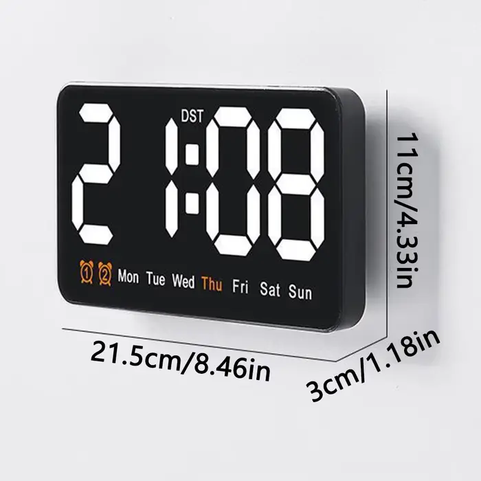 Horloge murale électronique à affichage de la température/Date