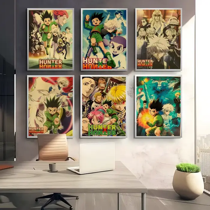 Autocollants d'affiche de dessin animé h-hunter X Hunter