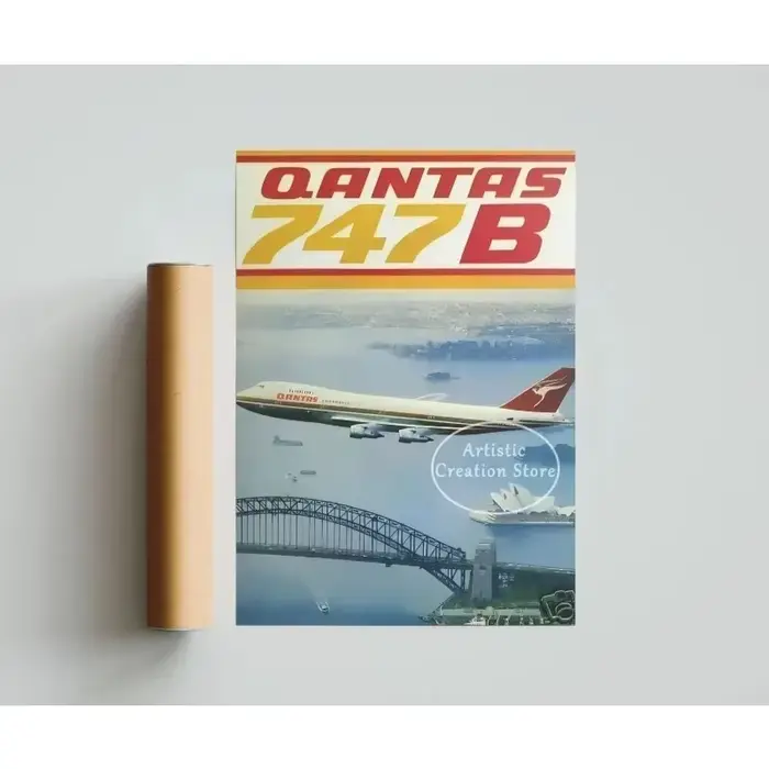 Affiche d'aviation supersonique de Concorde rétro, peinture sur toile d'art d'avion, imprimés, décor