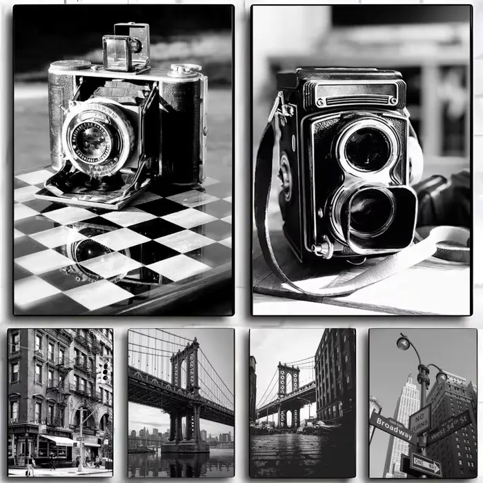 Affiche classique vintage en noir et blanc