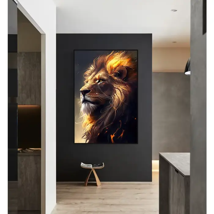 Affiches de Lion clair noir et doré