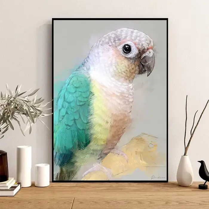Affiche de perroquet aquarelle