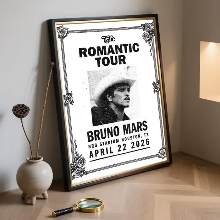 Affiche de rappeur B-Bruno Mars, impressions d'art mural minimalistes modernes pour chambre à couche