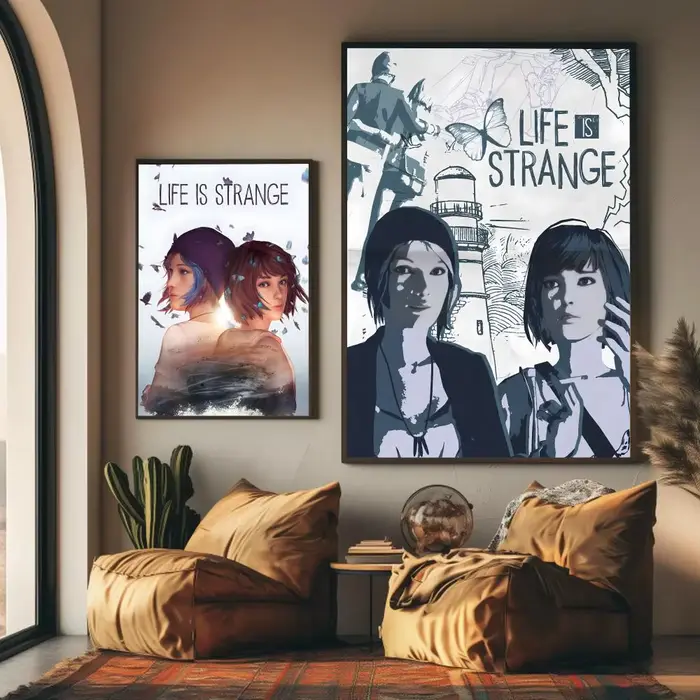 Jeu l-life is Strange peinture calligraphie toile de coton de haute qualité affiche Art mural pour salon décor de maison de café moderne