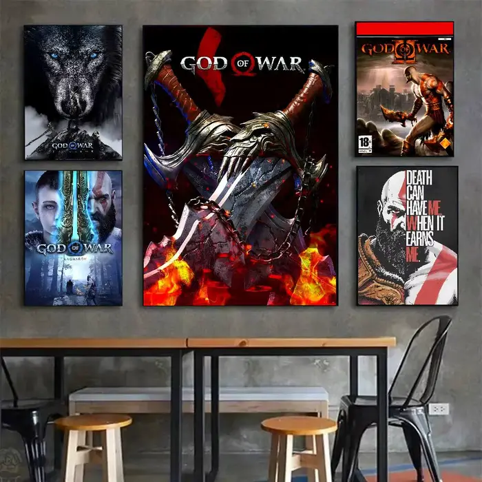 Affiche de jeu G-Dod Of War avec imprimés