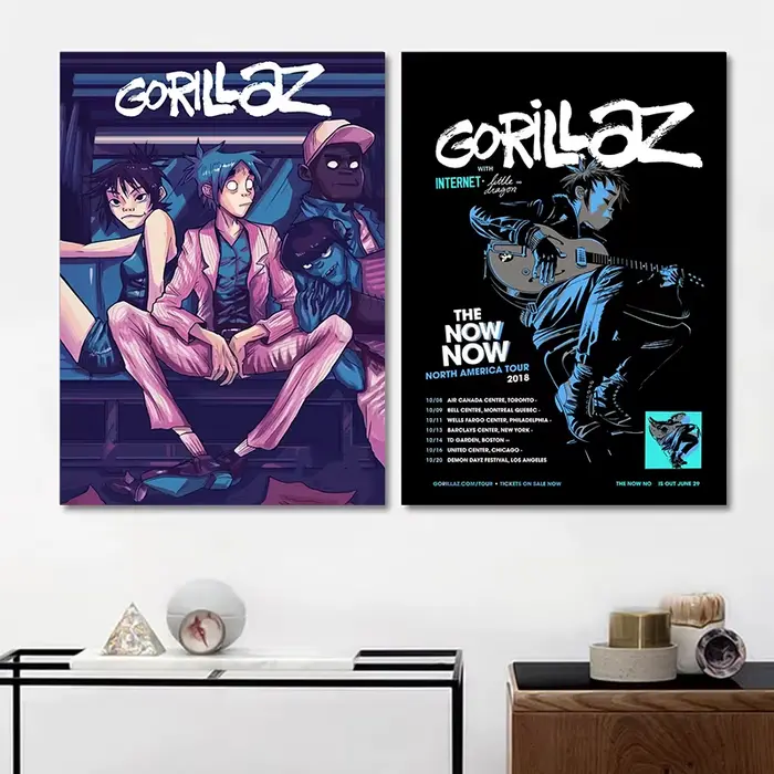 Affiche d'album de musique alternative de groupe de Rock virtuel Gorillaz Hip Hop