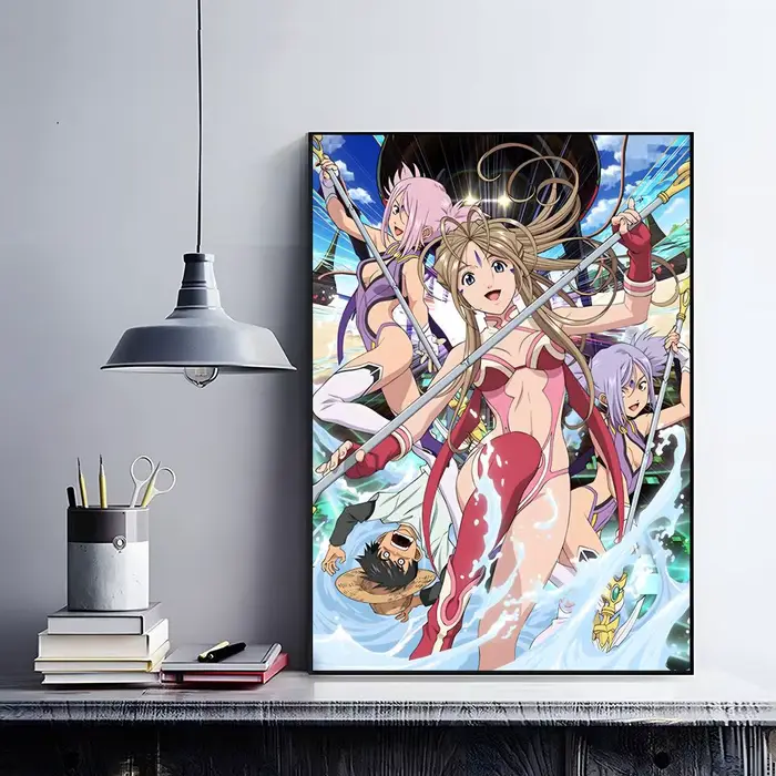 Anime Ah! Affiche murale d'art HD My G-Dess, affiche Wallart, décor imprimé Vintage étanche pour la 