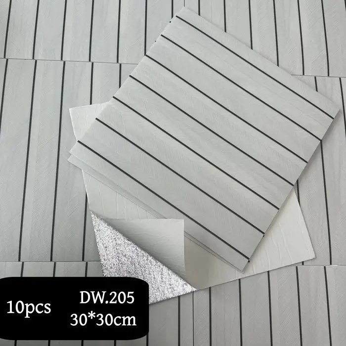 10 pièces de papier peint auto-adhésif en grille de 30 cm, grille en grain de bois 3D, autocollants 