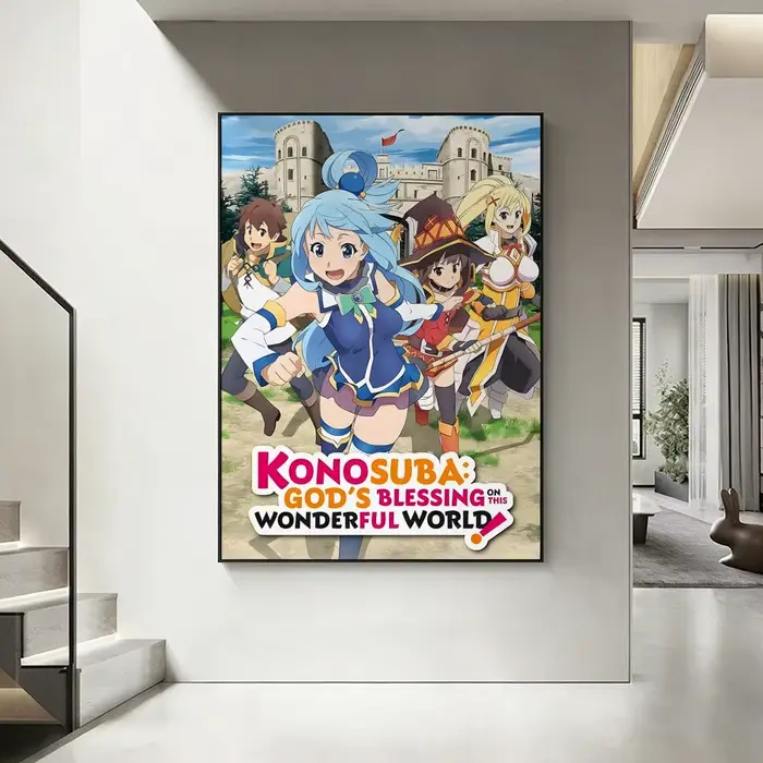Affiche Anime K-KonoSuba, autocollants haute définition, adaptés à la chambre à coucher, au salon, à