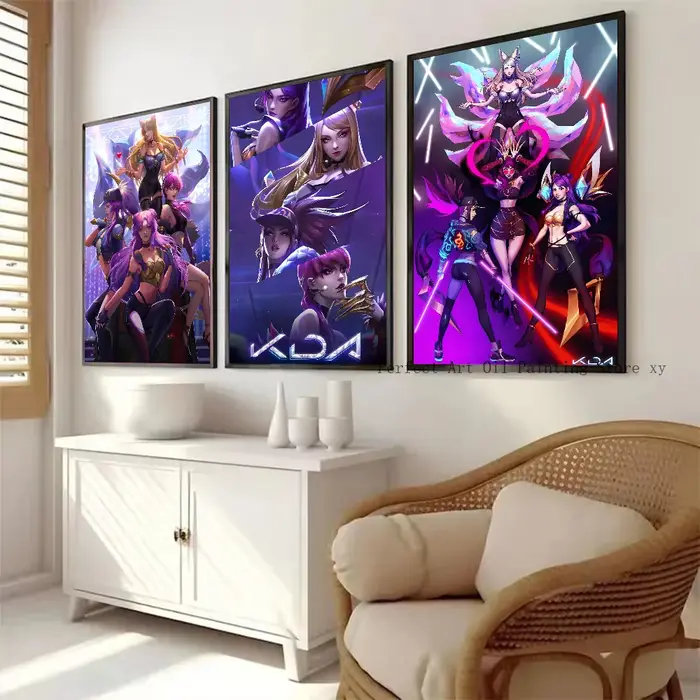 Affiche murale LOL-KDA Kaisa Ahri Akali