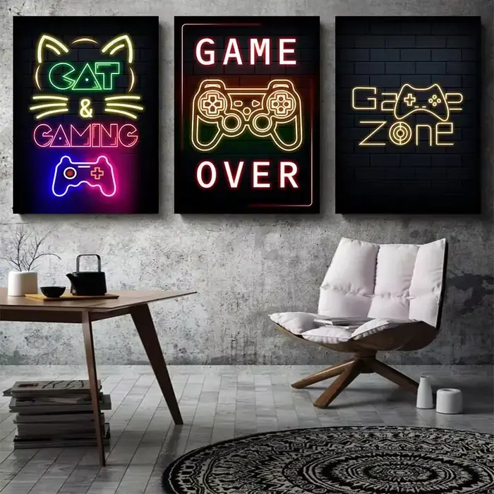 Affiches de décoration de salle de jeu