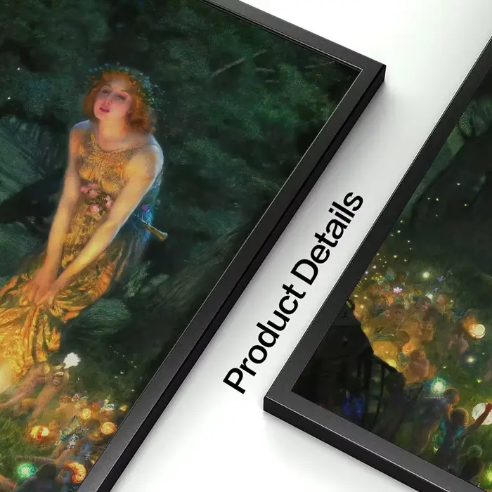 Affiche de portrait de femme pré-Raphaëliste