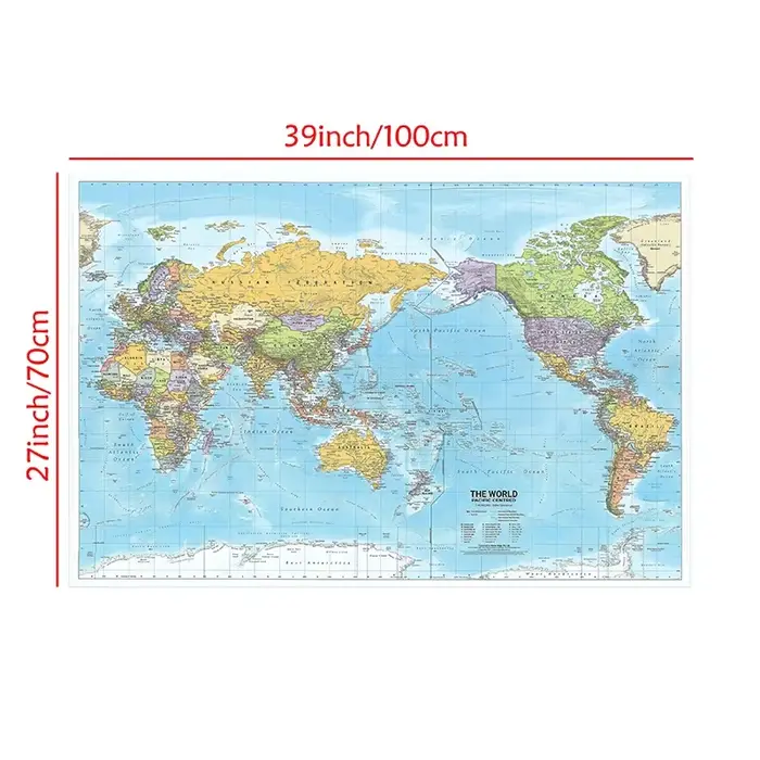 Carte du monde 2012 tissu grand affiche impression tenture murale Art fond graphique décor fournitur