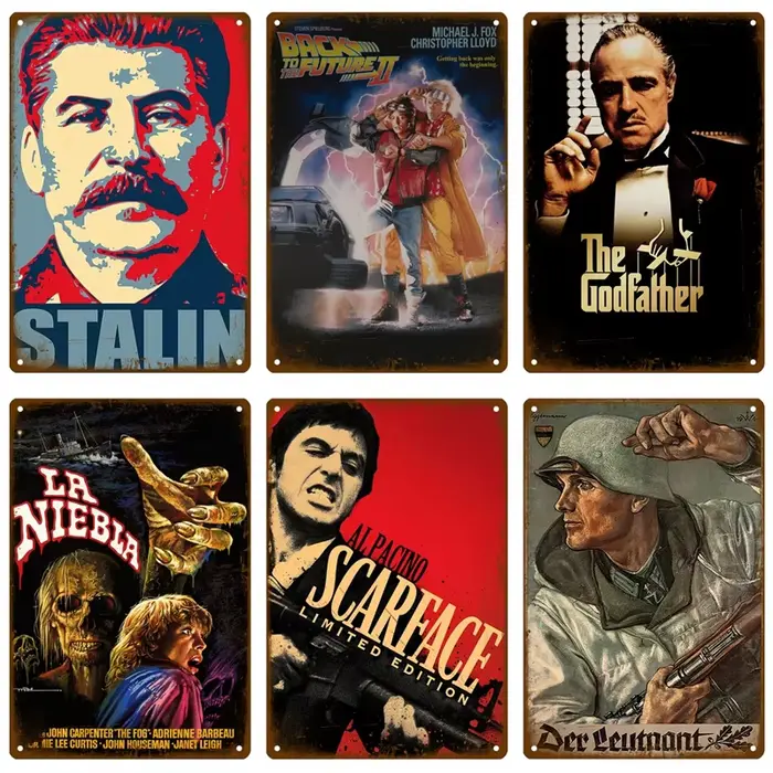 Affiche de Film métallique Vintage