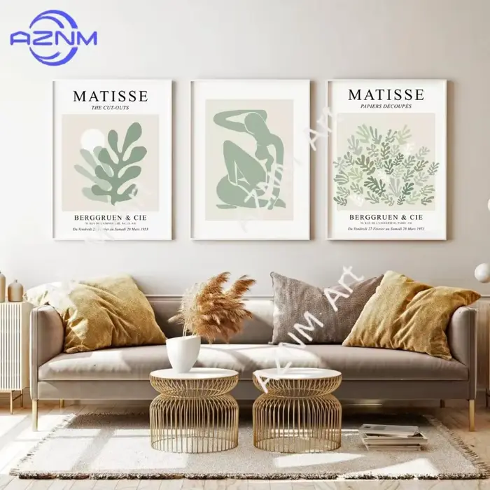Affiches abstraites, impressions sur toile