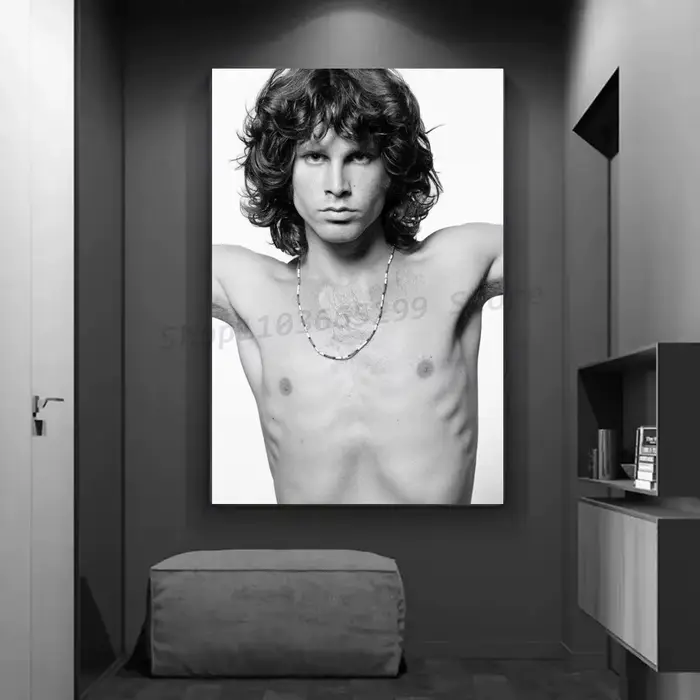 Affiche auto-adhésive The Doors Jim Morrison, 1 pièce, autocollant en papier imperméable, décoration murale pour café, Bar, salle