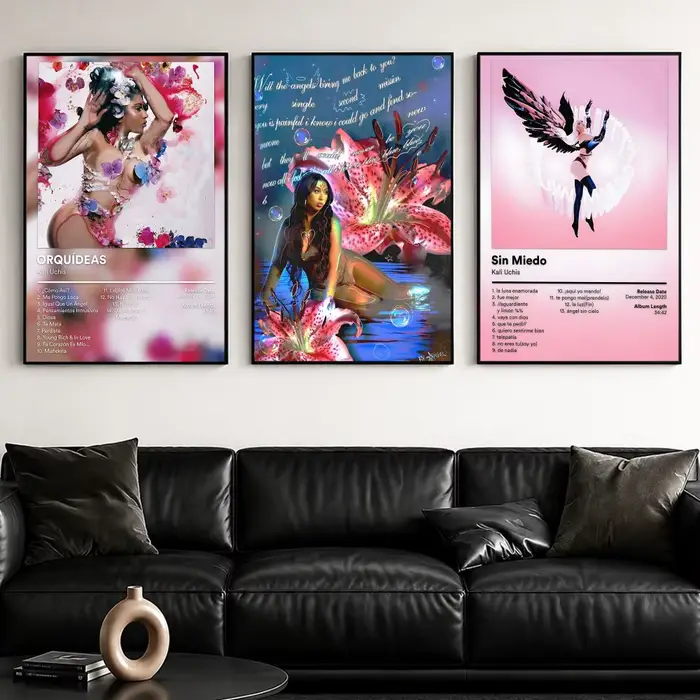 Affiche sur toile K-Kali Uchis Rapper Album Painting Calligraphy pour couloir
