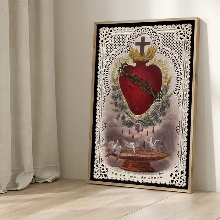 Toile de peinture sans cadre du Sacré-Cœur de Jésus