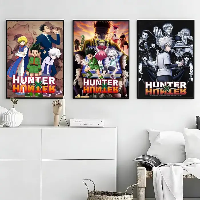 Affiche Anime Hunter X Hunter, autocollants haute définition, adaptés à la chambre à coucher, au salon, à la décoration de la maison