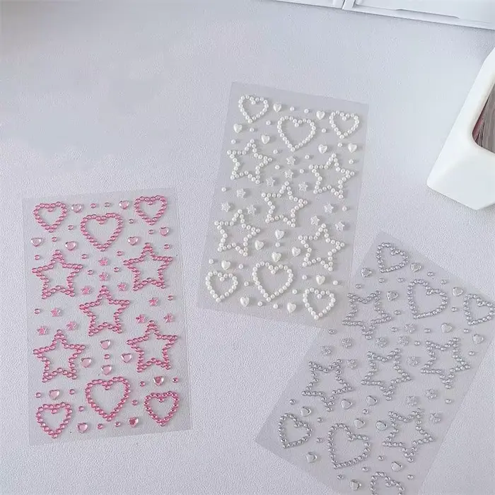 Autocollants en cristal acrylique en forme d'étoile 3D