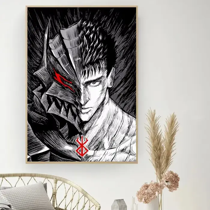 Berserk japonais Anime affiche bricolage Vintage film