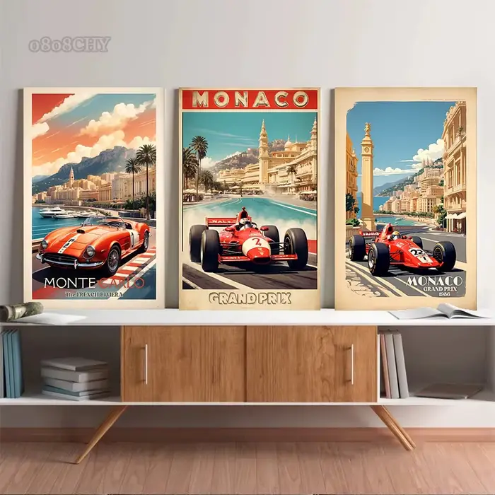 Affiche de sport automobile Vintage