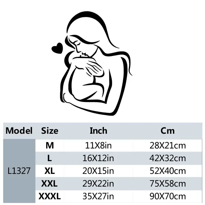Décalcomanie d'art mural pour bébé et mère, décor de chambre d'enfant, autocollant d'amour familial,