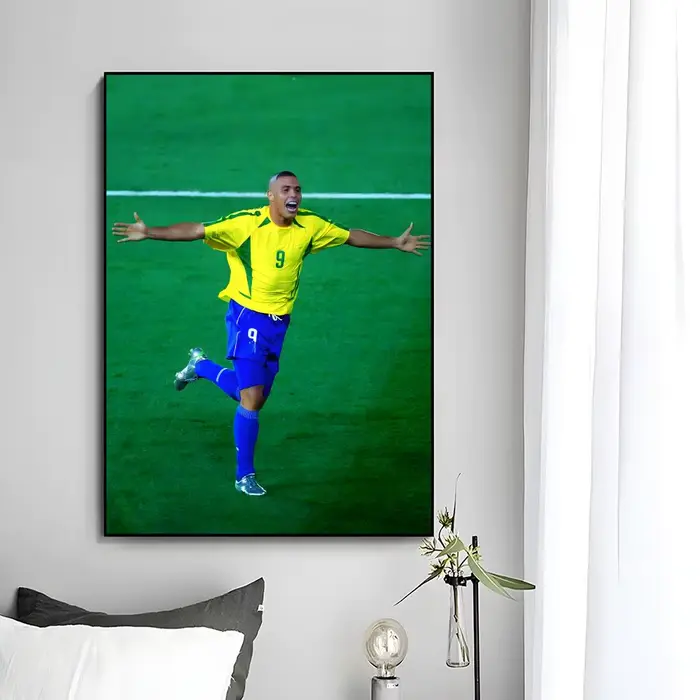Affiche murale Ronaldo Nazario, impression artistique, peinture murale décorative, décoration de la 