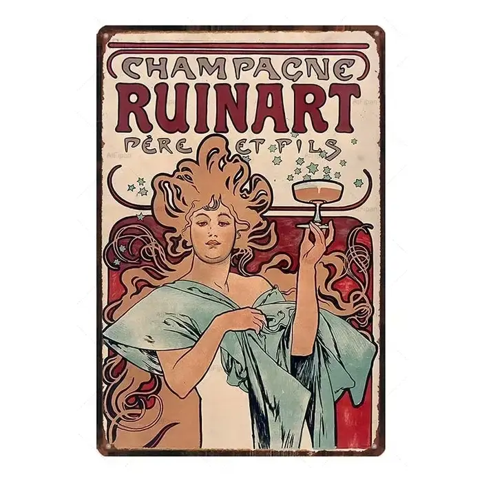 Affiche Murale Vintage en Métal