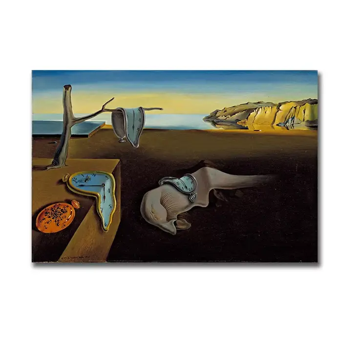 Salvador Dali la persistance de la mémoire horloges peinture à l'huile surréaliste toile affiche imp