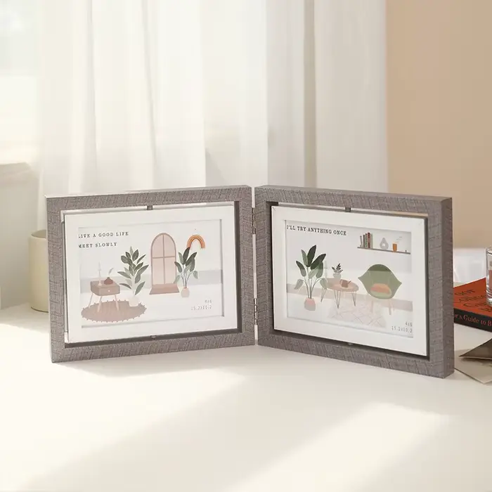Cadre photo rotatif double face créatif