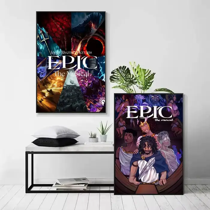 Affiche musicale épicée autocollante en papier imperméable
