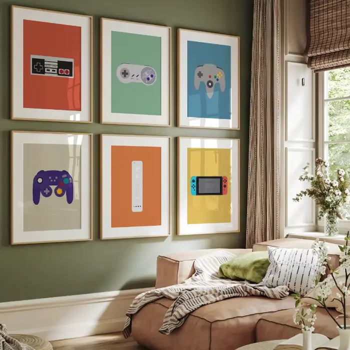 Affiche de jeu vidéo minimaliste moderne
