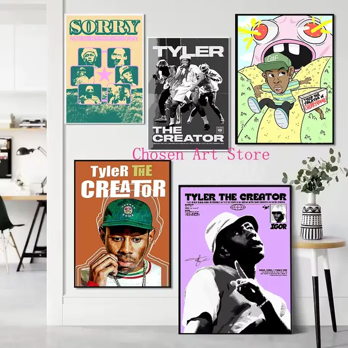 Affiche rétro de rappeur Tyler le créateur de musique