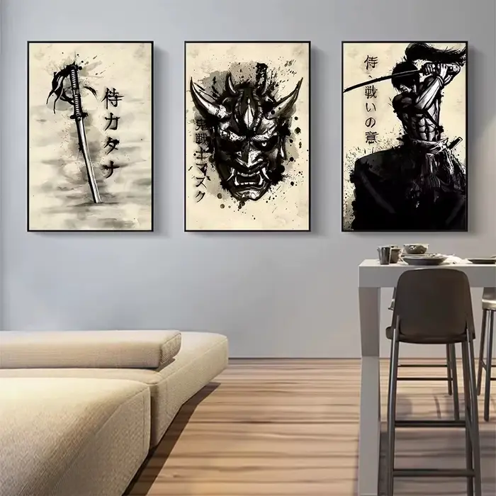 Toile de peinture de samouraï japonais