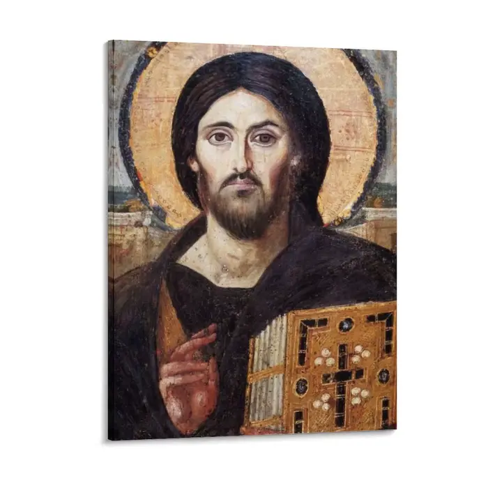Le pantochrateur du Christ du monastère de Saint Catherine à Sinai, peintures sur toile, pub, garage